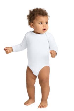 WHITE WHITE RS4421 rabbit skins infant long sleeve jersey bodysuit