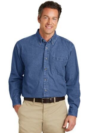 S100 port authority heavyweight denim shirt