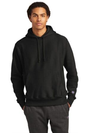 BLACK S101 champion reverse weave hooded sweatshirt