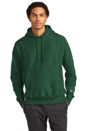 DARK GREEN S101 champion reverse weave hooded sweatshirt