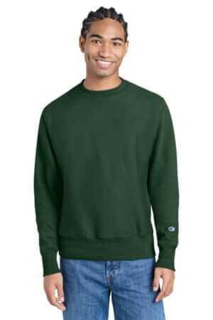 DARK GREEN S149 champion reverse weave crewneck sweatshirt