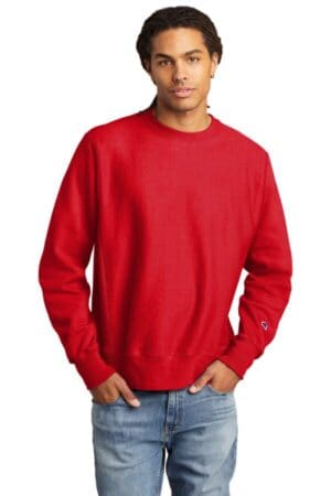 RED S149 champion reverse weave crewneck sweatshirt