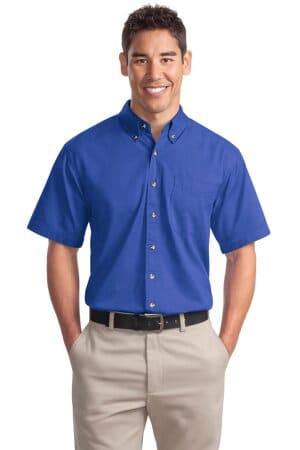 FADED BLUE S500T port authority short sleeve twill shirt