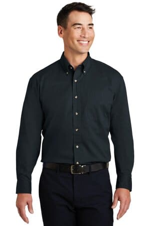 CLASSIC NAVY S600T port authority long sleeve twill shirt