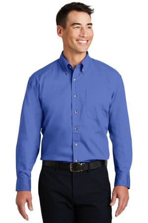 FADED BLUE S600T port authority long sleeve twill shirt