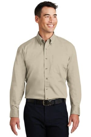 STONE S600T port authority long sleeve twill shirt