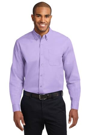 BRIGHT LAVENDER S608ES port authority extended size long sleeve easy care shirt