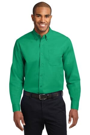 COURT GREEN S608ES port authority extended size long sleeve easy care shirt