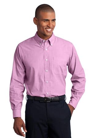 PINK ORCHID S640 port authority crosshatch easy care shirt