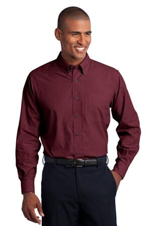 RED OXIDE S640 port authority crosshatch easy care shirt