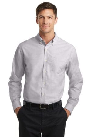 GUSTY GREY S658 port authority superpro oxford shirt