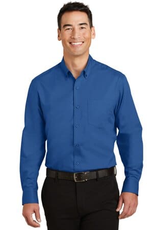 TRUE BLUE S663 port authority superpro twill shirt
