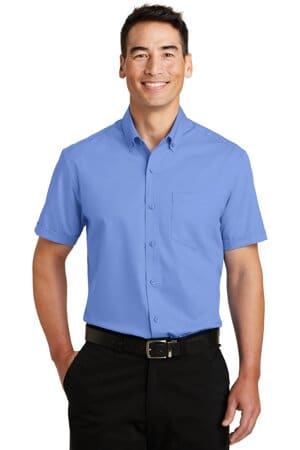 ULTRAMARINE BLUE S664 port authority short sleeve superpro twill shirt