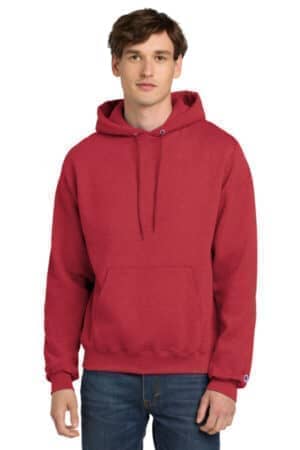 SCARLET HEATHER SCARLET HEATHER S700 champion powerblend pullover hoodie