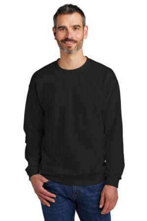BLACK SF000 gildan softstyle crewneck sweatshirt