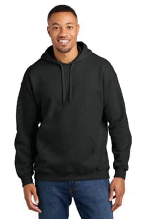 HEATHER BLACK SF500 gildan softstyle midweight pullover hooded sweatshirt