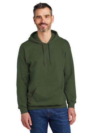 MILITARY GREEN SF500 gildan softstyle pullover hooded sweatshirt