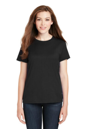 BLACK SL04 hanes-ladies perfect-t cotton t-shirt