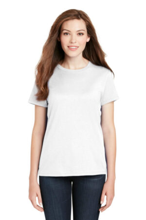 WHITE SL04 hanes-ladies perfect-t cotton t-shirt