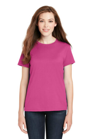 WOW PINK SL04 hanes-ladies perfect-t cotton t-shirt