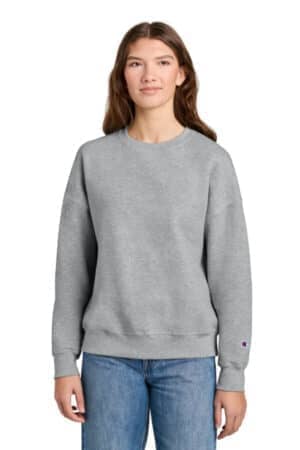 LIGHT STEEL SL650 champion women's powerblend crewneck sweatshirt