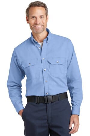 LIGHT BLUE SLU2 bulwark excel fr comfortouch dress uniform shirt
