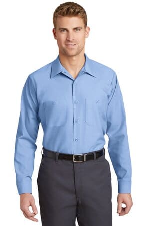 LIGHT BLUE SP14LONG red kap long size long sleeve industrial work shirt
