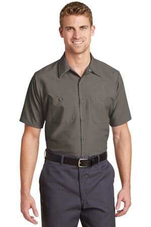 GREY SP24LONG red kap long size short sleeve industrial work shirt