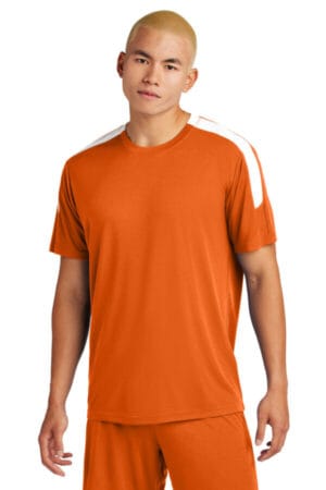 DEEP ORANGE/ WHITE ST100 sport-tek competitor united crew