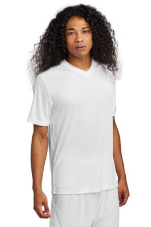 WHITE/ WHITE ST101 sport-tek competitor united v-neck