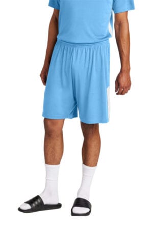 CAROLINA BLUE/ WHITE ST103 sport-tek competitor united 7 short