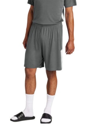 IRON GREY/ WHITE ST103 sport-tek competitor united 7 short