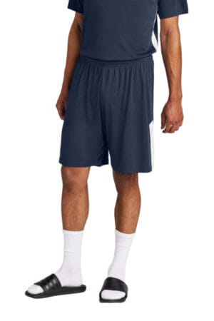 TRUE NAVY/ WHITE ST103 sport-tek competitor united 7 short