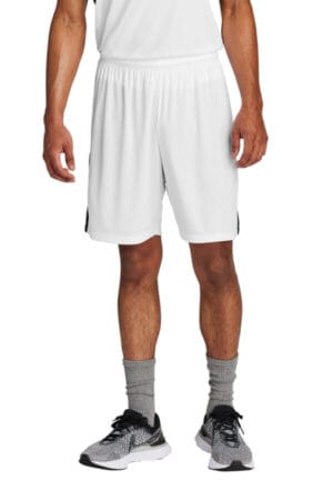 WHITE/ BLACK ST103 sport-tek competitor united 7 short