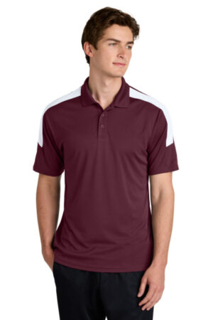 MAROON/ WHITE ST104 sport-tek competitor united polo