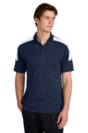 TRUE NAVY/ WHITE ST104 sport-tek competitor united polo