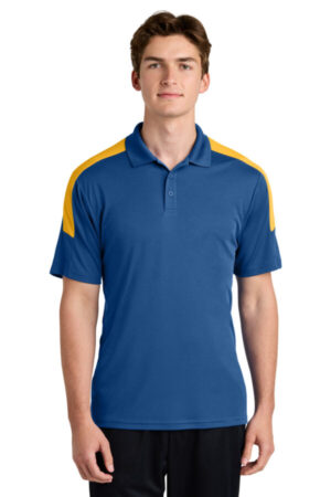 TRUE ROYAL/ GOLD ST104 sport-tek competitor united polo