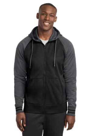 ST236 sport-tek sport-wick varsity fleece full-zip hooded jacket