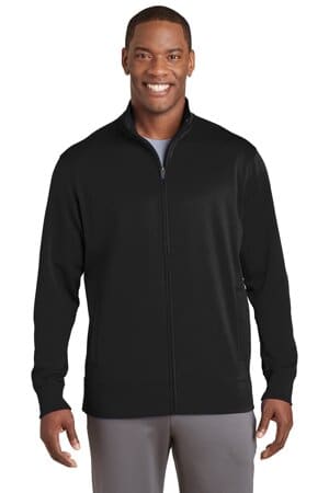 BLACK ST241 sport-tek sport-wick fleece full-zip jacket