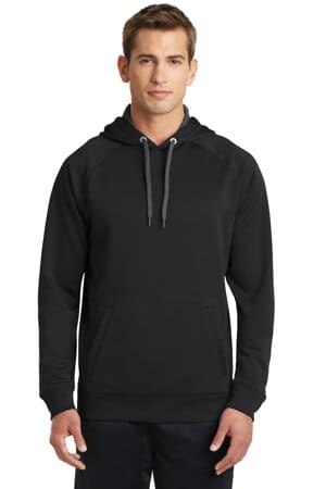BLACK ST250 sport-tek tech fleece hooded sweatshirt