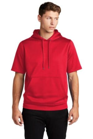 ST251 sport-tek sport-wick fleece short sleeve hooded pullover