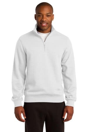 WHITE TST253 sport-tek tall 1/4-zip sweatshirt