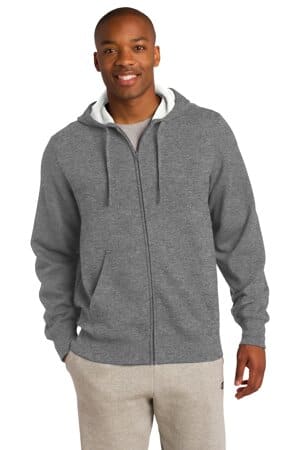 VINTAGE HEATHER ST258 sport-tek full-zip hooded sweatshirt