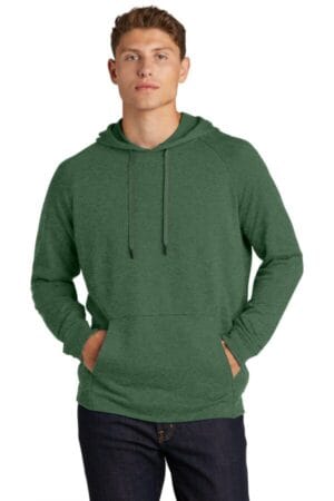 FOREST GREEN HEATHER ST272 sport-tek lightweight french terry pullover hoodie