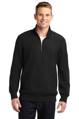 BLACK ST283 sport-tek super heavyweight 1/4-zip pullover sweatshirt