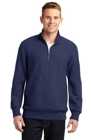 TRUE NAVY ST283 sport-tek super heavyweight 1/4-zip pullover sweatshirt