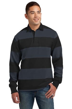 ST301 sport-tek classic long sleeve rugby polo