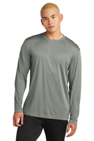GREY CONCRETE HEATHER GREY CONCRETE HEATHER ST350LS sport-tek long sleeve posicharge competitor tee