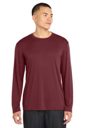 MAROON MAROON ST350LS sport-tek long sleeve posicharge competitor tee