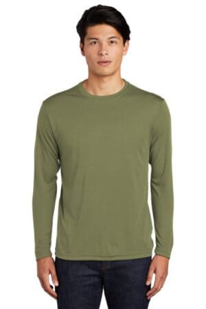 OLIVE DRAB GREEN ST350LS sport-tek long sleeve posicharge competitor tee